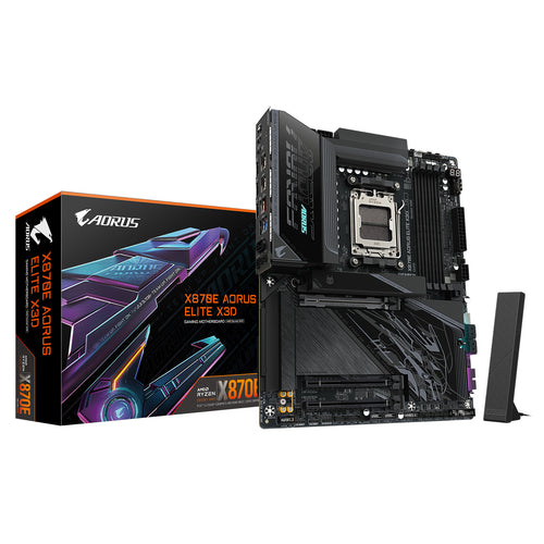 Gigabyte X870E AORUS ELITE X3D ATX Motherboard For AMD Socket AM5 - X870E Chipset Supports AMD Ryzen 9000 / 8000 / 7000 Series Processor - PCIe 5.0