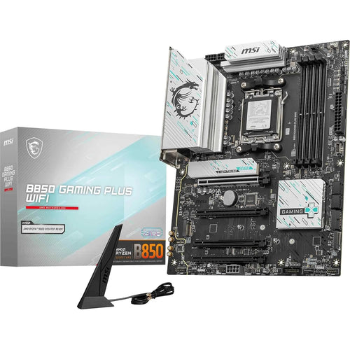 MSI B850 GAMING PLUS WIFI ATX Motherboard For AMD Socket AM5 - B850 Chipset, Supports AMD Ryzen 9000 / 8000 / 7000 Series Processor, PCIE 5.0, 3xM.2, 4x DDR5, 2x Internal USB 2.0 Header, 2x Internal USB 3.2 Header, 1x Internal Type C Header