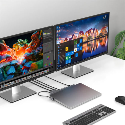 mbeat D12 Multi-Port Dual HDMI 4K USB-C Dock
