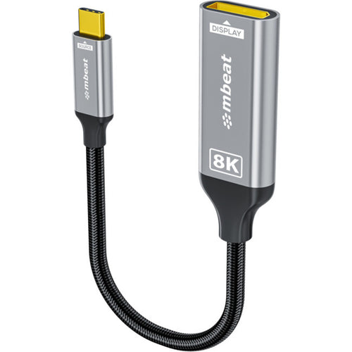 mbeat Tough Link 8K USB-C to DP Adapter - Space Grey