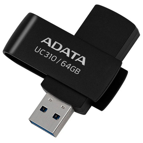 ADATA UC310 Swivel USB3.2 Flash Drive - 64GB - Black