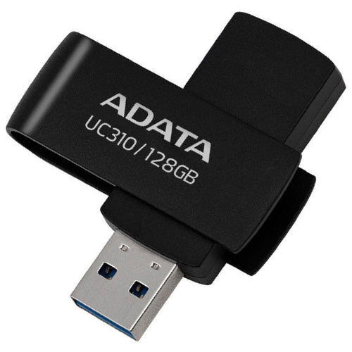 ADATA UC310 Swivel USB3.2 Flash Drive - 128GB - Black