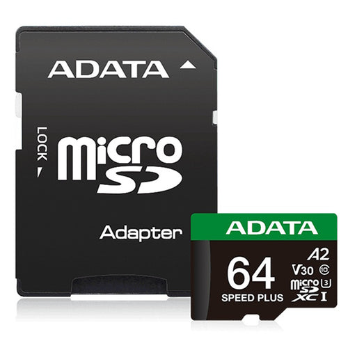 ADATA Speed Plus 64GB microSDXC Card with Adapter