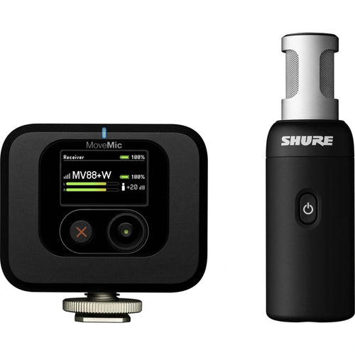 Shure MV88+W-KIT-Z6 Movemic Two Dual-Channel Wireless Lavalier Microphone System With Receiver