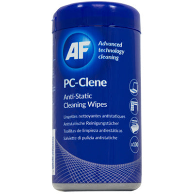 AF PC-Clene Anti-Static PC Wipes Tub - 100