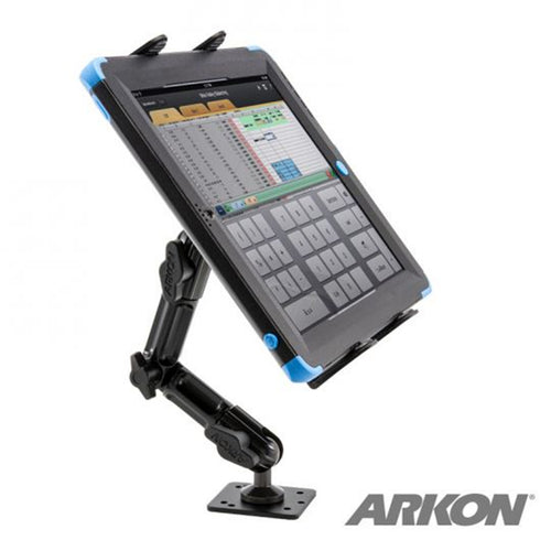 Arkon Mounts TAB806 Heavy-Duty Tablet Wall Drill-Base Mount Slim Grip Universal Holder fits 7 to 18.4 inch tablets including iPad
