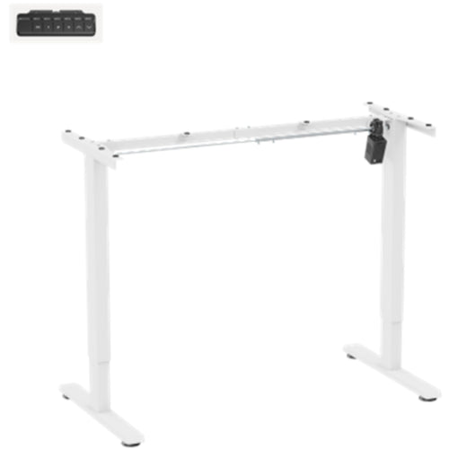 Brateck S11-22RE-W Eco Eronomic Office Electric Sit-Stand Desk with Single Motor - Desktop Included, Width 1200x600mm, Height Range 730-1210mm, Weight Cap 40Kgs, 3 memory Settings Collision Sensor, White