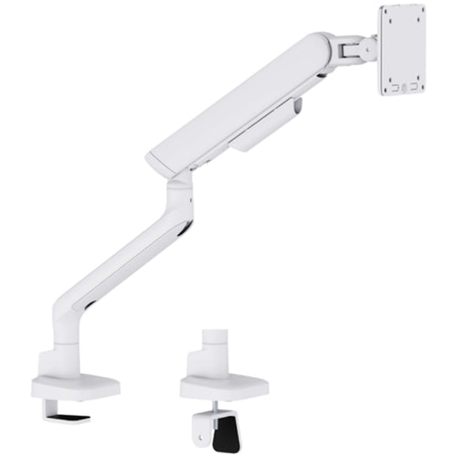 BRATECK 17"-35" Elite Single Screen Mechanical Spring Monitor Arm. Max Load 11Kgs, White