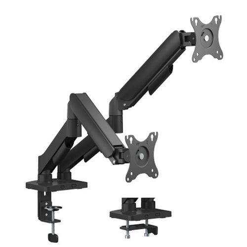 Brateck LDT97-C024E 17"-32" Dual Monitor Mechanical Spring Monitor Arm. Max Load 2x 9Kgs, Black