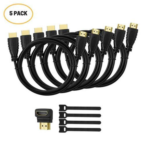 Huanuo HN-HC06-5 1.8 mtr HDMI Cable - 5 Piece Set