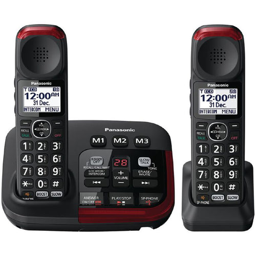 Panasonic KX-TGM422AZB Amplified Cordless Home Landline Telephone Twin Pack