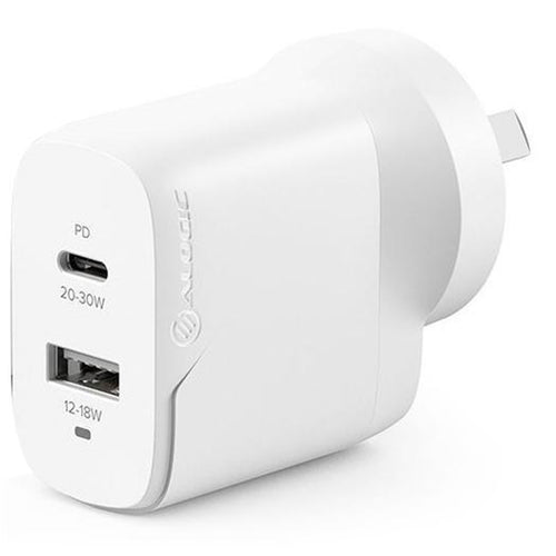ALOGIC WCG2X32-ANZ - 2X32W RAPID POWER GANCHARGER#USB-C+USB-A