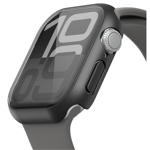 Belkin ScreenForce Apple Watch Series 10 (42mm/schwarz) TemperedCurve 2-in-1 Displayschutzfolie mit Bumper Case - Schwarz
