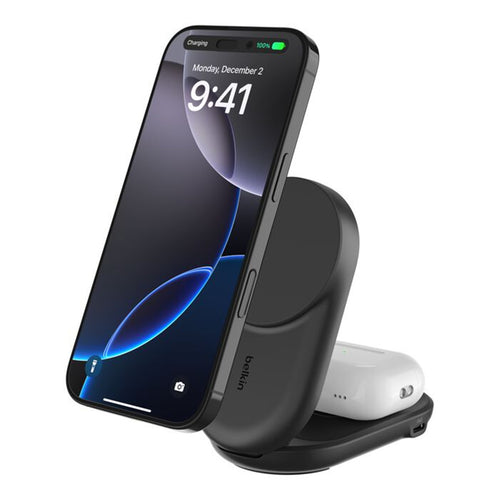 Belkin WIZ039AUBK - UltraCharge 2-in-1 Foldable Magnetic Cha