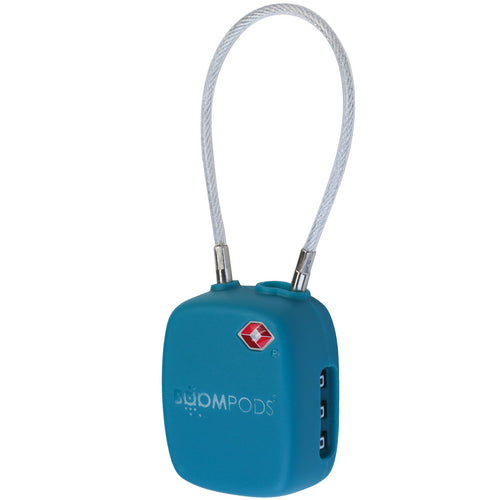 Boompods TTSAOB Tracker Lock – Blau Einfaches Verfolgen Ihrer Tasche mit der Apple Find My App. Wasserfest (IPX5) und TSA-zugelassen