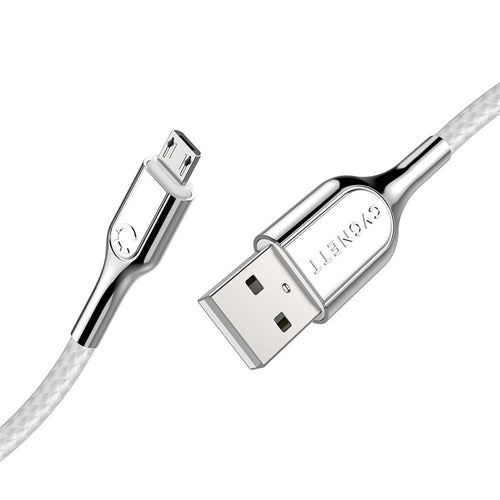 Cygnett Armored 2M Micro to USB-A Cable - White Color