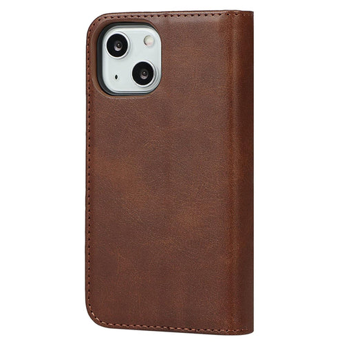 iPhone 14/13 Flip Wallet Case - Brown