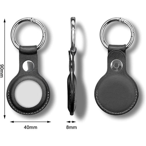 Leather Key Ring for Airtag (2nd Gen/1 Gen) - Pink