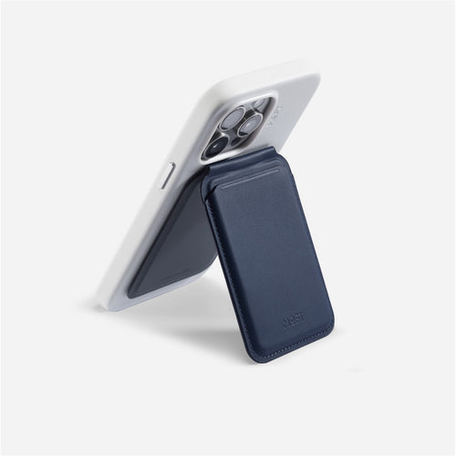 MOFT Flash Wallet & Stand MagSafe Compatible - Navy Blue - Slim Magnetic Card Holder with Adjustable Phone Stand, MOVAS Vegan Leather, 2-Card Capacity