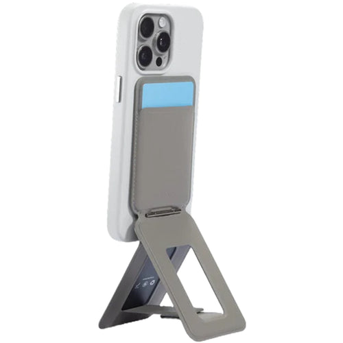 MOFT Snap iPhone Tripod Stand & Wallet - Taupe - MagSafe Compatible - 3-in-1 Slim Magnetic Wallet with Foldable Phone Tripod Stand, MOVAS Vegan Leather, Hands-Free Shooting & Viewing