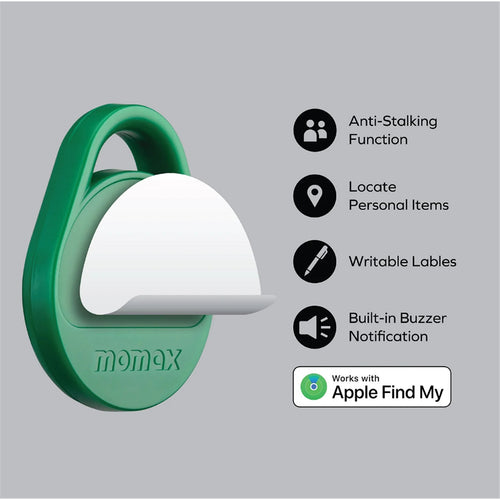 Momax Pinpop Lite Apple Find My Bluetooth Tracker - Blue - Apple Find My Certified, Precise Real-time Tracking, Accurate Tracking With Two-Way Alarm System, Built-in Buzzer, Easily Hang To Your Personal Belongings