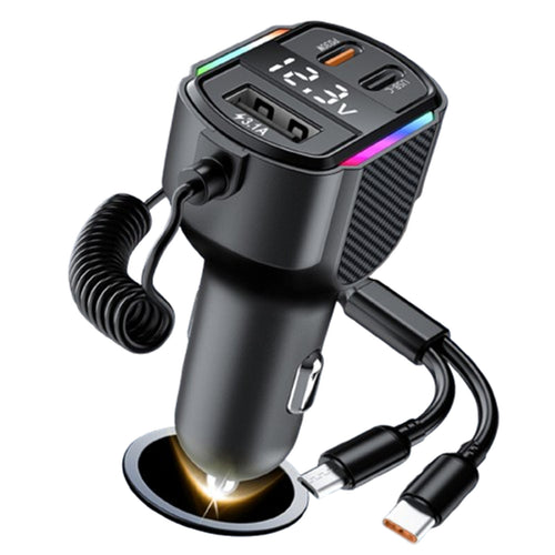 NoBrand 30W PD USB-C Car Charger with 1.2m USB-C & Micro USB Cable