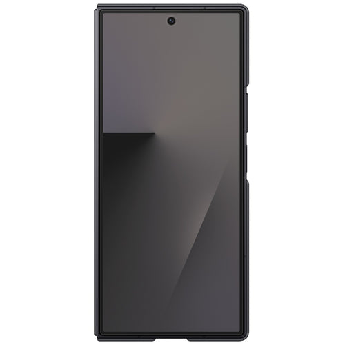 Samsung Galaxy Z Fold7 Silicone Case Back Cover + Screen Protector (AR) + Stand - Black