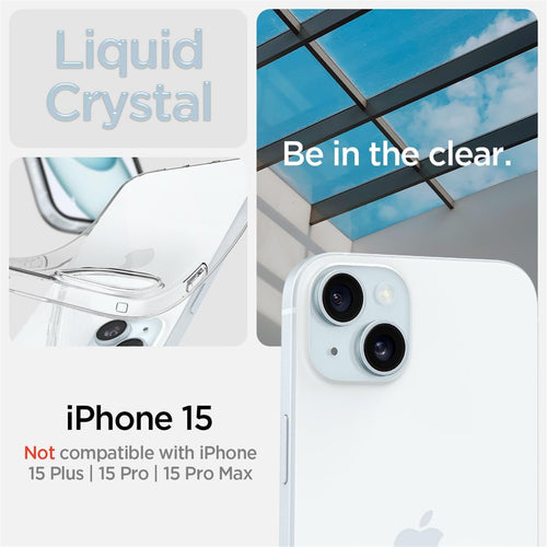 Spigen iPhone 15 (6.1") Liquid Crystal Case - Crystal Clear