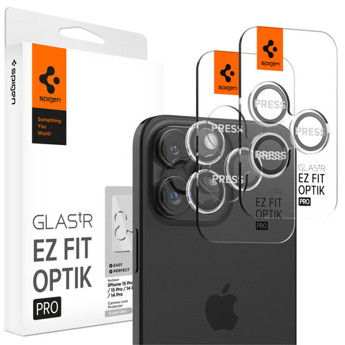 Spigen iPhone 17 Pro Max/Pro & 16 Pro Max/Pro & 15 Pro Max/Pro Premium Tempered Camera Lens Protector Pro