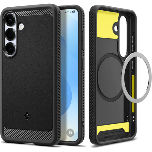 Spigen Galaxy S25 5G Rugged Armor MagFit Case - Black