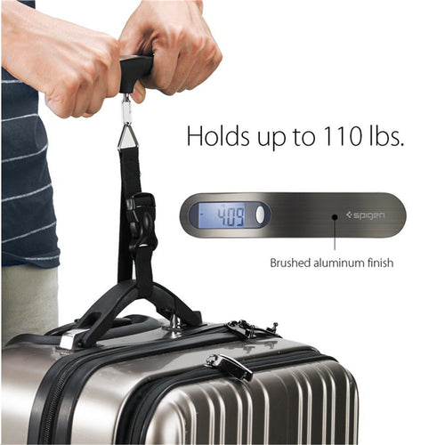 Spigen E500 Compact Travel Luggage Scale 110lb/50kg capacity, Portable Scale Digital Scale with KG G LB OZ Units