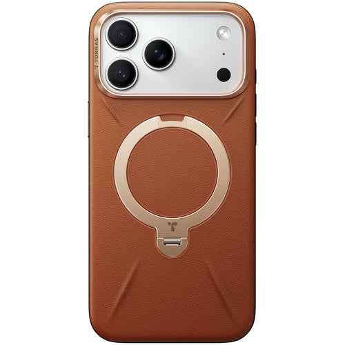 Torras iPhone 17 Pro (6.3") 2025 Ostand Spin VegSkin Case - Brown