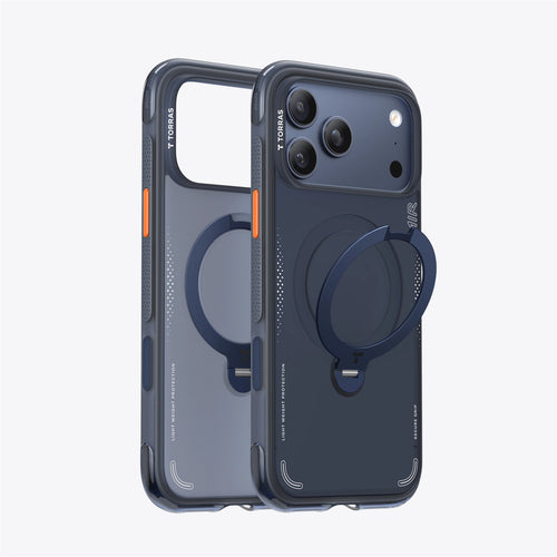 Torras iPhone 17 Pro (6.3") 2025 Ostand Spin Air Case - Navy Blue