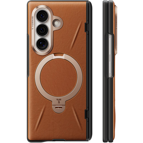 Torras Galaxy Z Fold8 Ultra Ostand Spin VegSkin Case - Brown