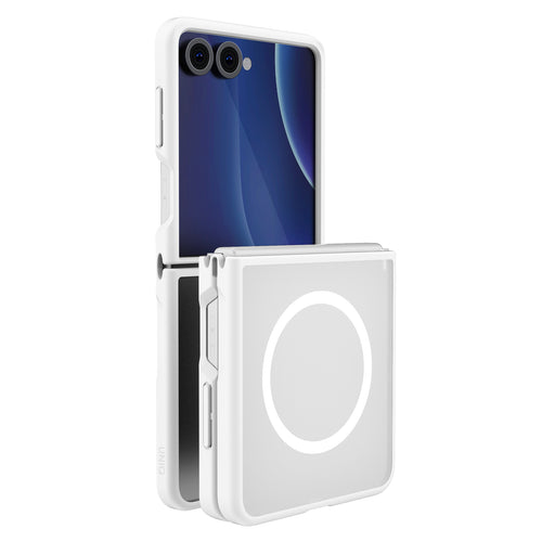 Uniq Galaxy Z Flip8 Magclick Charging Veren Case - Chalk Frost