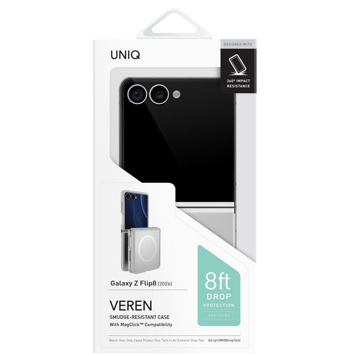 Uniq Galaxy Z Flip8 Magclick Charging Veren Case - Chalk Frost