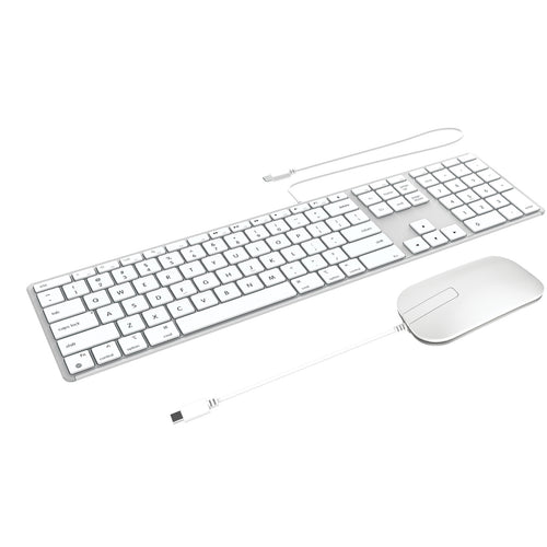 ZAGG Keyboard Mouse Combo Education, Apple/Universal, USB-C, White