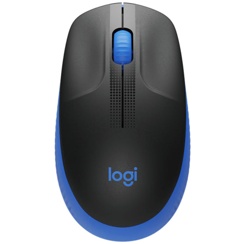 Logitech M190 kabellose Maus in voller Größe – Blau