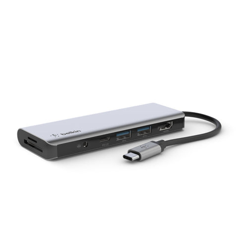 Belkin USB-C 7-in-1 Multiport Hub - Space Grey