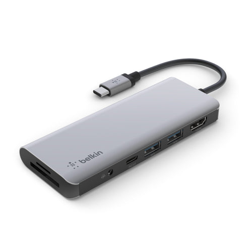 Belkin USB-C 7-in-1 Multiport Hub - Space Grey