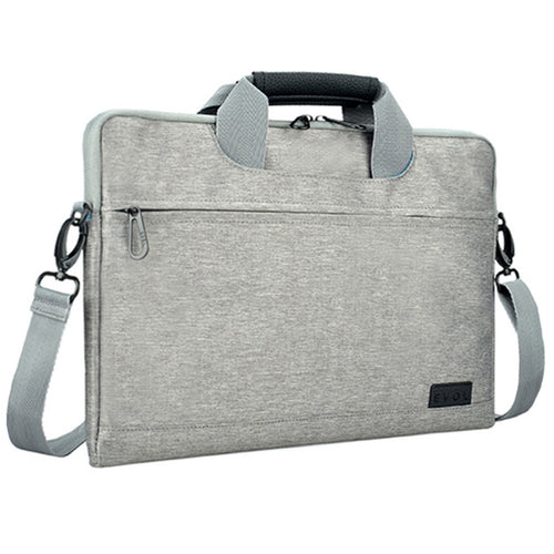 EV030 - Evol Allure 13.3" - 14.1" Nylon Laptop Briefcase Silver