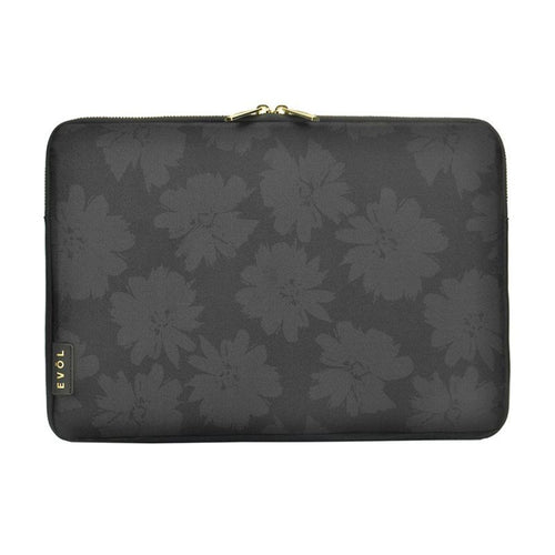 Evol EVR134 - Generation Earth Artisan Recycled 13.3"-14.1" Laptop Sleeve – Black Flower