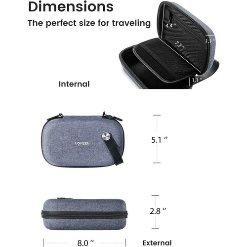 UGREEN Travel Gadget Case Bag Electronics Accessories Organiser Travel Carry Hard case