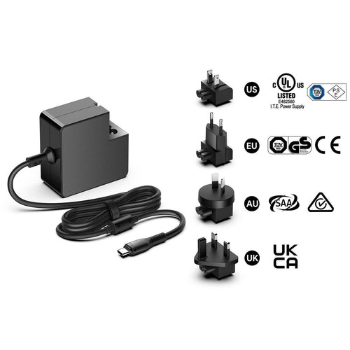 KFD 65W USB-C Laptop Power Adapter/PD Charger - Travel Pack Included US/EU/AU/UK Plug - Compatible with Asus, Acer, Lenovo, HP, Dell, Toshiba