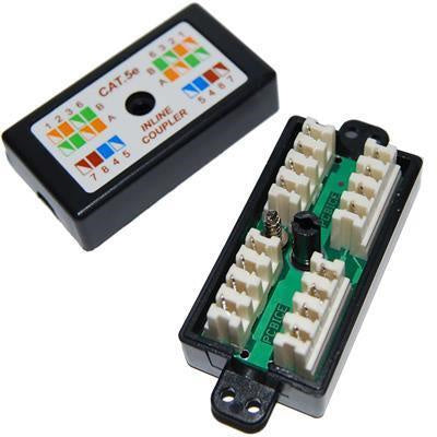 Dynamix A-PD-C5E Cat5e Inline Coupler, Punch Down. Black Colour
