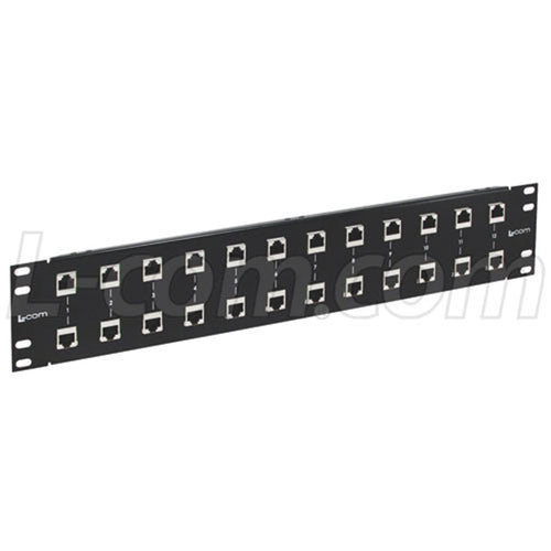 RMSP-CAT6-12 - L-com 19inch Rack Mount 12 port Cat6 Lightning Protection