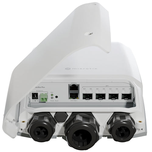 CRS305-1G-4S+OUT - MikroTik CRS305-1G-4S+OUT Outdoor FiberBox Plus with 4 x 10 Gigabit SFP+