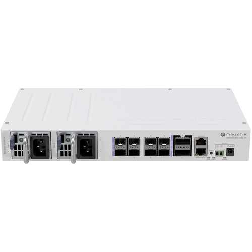 CRS510-8XS-2XQ-IN - MikroTik CRS510-8XS-2XQ-IN 10/100 Gbps Switch with Dual Hot-Swap Power Supplies