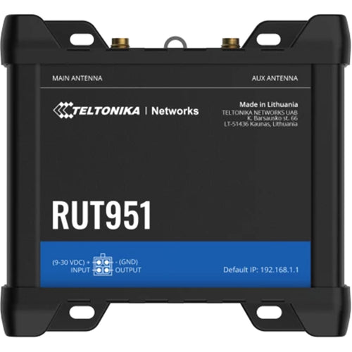 RUT951 - Teltonika RUT951 Dual SIM 4G/LTE Wi-Fi Router with IO and Ethernet