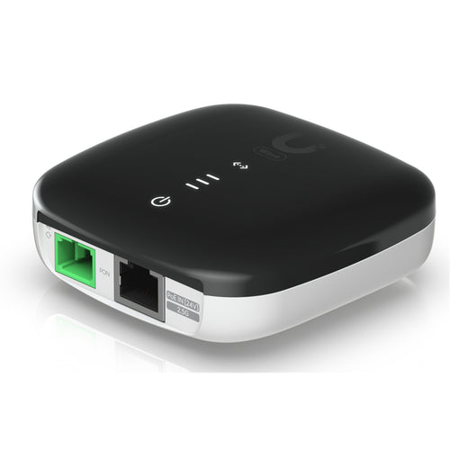 Ubiquiti UISP WaveFiber ONU, GPON optical network unit with a 2.5 GbE port that delivers 1.2 Gbps uplink / 2.5 Gbps downlink speeds at distances up to 20 km